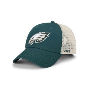 FOCO Men's Philadelphia Eagles Cap NFL Logo Casual Mesh Trucker Hat, Team Color