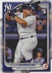 New York Yankees 2024 Bowman 17 Card Team Set made by Topps Featuring Aaron Judge, Juan Soto and Gerrit Cole PLUS Jasson Dominguez Rookie Card and 10 Prospect Cards