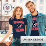 Team Fan Apparel NFL Adult Gameday T-Shirt - Cotton Blend - Tagless - Semi-Fitted - Unleash Your Team Spirit During Game Day (Houston Texans - Navy, X-Large)