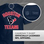 Team Fan Apparel NFL Adult Gameday T-Shirt - Cotton Blend - Tagless - Semi-Fitted - Unleash Your Team Spirit During Game Day (Houston Texans - Navy, X-Large)