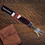 Rico Industries NFL Football Houston Texans Wrist Lanyard Key Chain, Cute Wristlet Strap Keychain Holder for Women Men Car Keys ID Badges Card Wallet Phone Camera