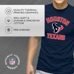 Team Fan Apparel NFL Adult Gameday T-Shirt - Cotton Blend - Tagless - Semi-Fitted - Unleash Your Team Spirit During Game Day (Houston Texans - Navy, X-Large)