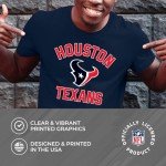 Team Fan Apparel NFL Adult Gameday T-Shirt - Cotton Blend - Tagless - Semi-Fitted - Unleash Your Team Spirit During Game Day (Houston Texans - Navy, X-Large)