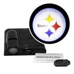 Sporticulture NFL American Football Pittsburgh Steelers - Led Car Door Light - Wireless Led Projector with One Team Logo Slide - Compatible for Most Car Models - Battery-Operated, 2.5” x 2.5”