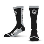 For Bare Feet NFL Classic LAS VEGAS RAIDERS MVP Crew Sock Team Color Large