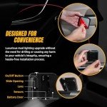 Sporticulture NFL American Football Pittsburgh Steelers - Led Car Door Light - Wireless Led Projector with One Team Logo Slide - Compatible for Most Car Models - Battery-Operated, 2.5” x 2.5”