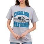 Junk Food Clothing x NFL - Carolina Panthers - Team Helmet - Unisex Adult Short Sleeve Fan T-Shirt for Men and Women - Size X-Large