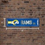 Rico Industries NFL Los Angeles Rams Home Décor Metal Street Sign (4" x 15") - Great for Home, Office, Bedroom, & Man Cave - Made,Silver