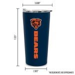 Rico Industries NFL Football Chicago Bears 18oz Soft Touch, Easy Grip Tumbler