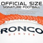 Franklin Sports NFL Denver Broncos Autograph Football - Official Size White Panel Souvenir Football for Autographs + Signatures - NFL Team Fan Shop Memorabilia Ball for Display