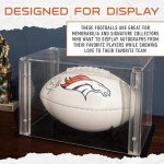 Franklin Sports NFL Denver Broncos Autograph Football - Official Size White Panel Souvenir Football for Autographs + Signatures - NFL Team Fan Shop Memorabilia Ball for Display