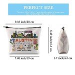 Austin Texas Gift Austin Texas Souvenir Austin Texas Bachelorette Party Makeup Bag Austin Is Calling I Must Go Travel Pouch (Must Go Austin Bag)