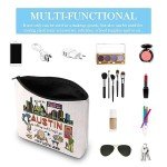 Austin Texas Gift Austin Texas Souvenir Austin Texas Bachelorette Party Makeup Bag Austin Is Calling I Must Go Travel Pouch (Must Go Austin Bag)