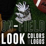 Franklin Sports New Orleans Saints Youth NFL Football Receiver Gloves - Receiver Gloves for Kids - NFL Team Logos and Silicone Palm - Youth S/XS Pair