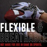 Franklin Sports New Orleans Saints Youth NFL Football Receiver Gloves - Receiver Gloves for Kids - NFL Team Logos and Silicone Palm - Youth S/XS Pair