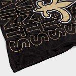 Pegasus Sports NFL Echo Team Wordmark Plush Blanket- New Orleans Saints, Team Color, 60x70