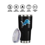 FOCO Detroit Lions NFL Team Logo 30 oz Tumbler - Black