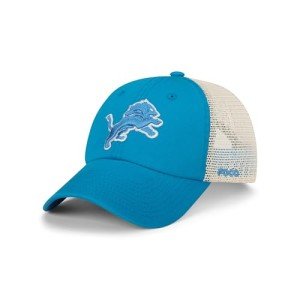 FOCO Men's Detroit Lions Cap NFL Logo Casual Mesh Trucker Hat, Team Color