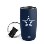 Simple Modern Officially Licensed NFL Dallas Cowboys 16oz Travel Coffee Tumbler with Flip Lid | Stainless Steel Cup | Football Gifts for Men, Women | Voyager Collection | Dallas Cowboys