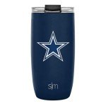Simple Modern Officially Licensed NFL Dallas Cowboys 16oz Travel Coffee Tumbler with Flip Lid | Stainless Steel Cup | Football Gifts for Men, Women | Voyager Collection | Dallas Cowboys
