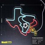 Texans Football Neon Sign for Bar Wall Decor, Houston Football Lights Signs Bar for Man Cave Bedroom Home Bar Shop Pub Bistro Party Hotel Game Room Decor Gifts,17.5 * 15.6 In