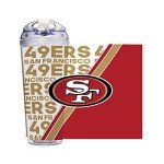 Rico Industries NFL Football San Francisco 49ers 24oz Acrylic Tumbler with Hinged Lid