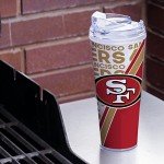 Rico Industries NFL Football San Francisco 49ers 24oz Acrylic Tumbler with Hinged Lid