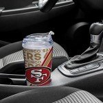 Rico Industries NFL Football San Francisco 49ers 24oz Acrylic Tumbler with Hinged Lid