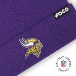 FOCO Men's Minnesota Vikings NFL Logo Basic Beanie Hat, Team Color