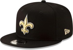 New Era NFL 9FIFTY Team Color Adjustable Snapback Hat Cap - One Size (US, Alpha, One Size, New Orleans Saints - Black)