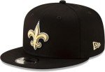 New Era NFL 9FIFTY Team Color Adjustable Snapback Hat Cap - One Size (US, Alpha, One Size, New Orleans Saints - Black)