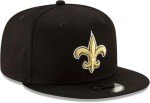 New Era NFL 9FIFTY Team Color Adjustable Snapback Hat Cap - One Size (US, Alpha, One Size, New Orleans Saints - Black)