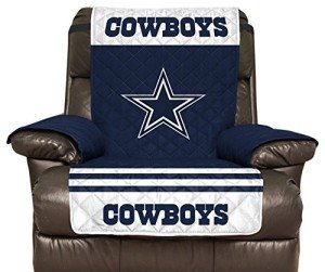 Pegasus Sports NFL Dallas Cowboys Furniture Protector with Elastic Straps, Recliner, Navy Blue, 80 x 65