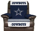 Pegasus Sports NFL Dallas Cowboys Furniture Protector with Elastic Straps, Recliner, Navy Blue, 80 x 65