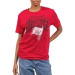 Junk Food Clothing x NFL - Tampa Bay Buccaneers - Bold Logo - Unisex Adult Short Sleeve Fan T-Shirt for Men and Women - Size X-Large