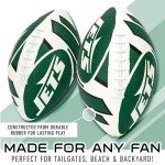 Franklin Sports NFL New York Jets Football - Youth Football - Mini 8.5" Rubber Ball - Perfect for Kids - Team Logos and Colors