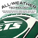 Franklin Sports NFL New York Jets Football - Youth Football - Mini 8.5" Rubber Ball - Perfect for Kids - Team Logos and Colors