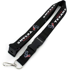 Aminco NFL Houston Texans Team Lanyard, Black , 6