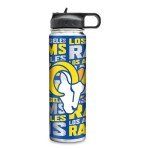 Rico Industries NFL Football Los Angeles Rams 22oz Stainless Steel Tumbler with Lid - Great For Coffee, Tea, Water or Cocktails