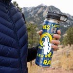 Rico Industries NFL Football Los Angeles Rams 22oz Stainless Steel Tumbler with Lid - Great For Coffee, Tea, Water or Cocktails