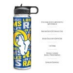 Rico Industries NFL Football Los Angeles Rams 22oz Stainless Steel Tumbler with Lid - Great For Coffee, Tea, Water or Cocktails