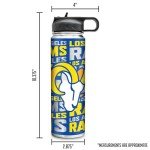 Rico Industries NFL Football Los Angeles Rams 22oz Stainless Steel Tumbler with Lid - Great For Coffee, Tea, Water or Cocktails