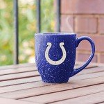 Rico Industries NFL Football Indianapolis Colts Primary 16 oz Team Color Laser Engraved Ceramic Coffee Mug