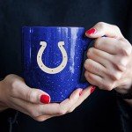 Rico Industries NFL Football Indianapolis Colts Primary 16 oz Team Color Laser Engraved Ceramic Coffee Mug