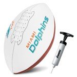 Franklin Sports NFL Miami Dolphins Autograph Football - Official Size White Panel Souvenir Football for Autographs + Signatures - NFL Team Fan Shop Memorabilia Ball for Display