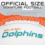 Franklin Sports NFL Miami Dolphins Autograph Football - Official Size White Panel Souvenir Football for Autographs + Signatures - NFL Team Fan Shop Memorabilia Ball for Display