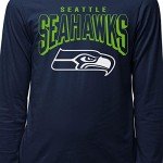 Junk Food Clothing x NFL - Seattle Seahawks - Bold Logo - Unisex Adult Long Sleeve T-Shirt for Men and Women - Size XX-Large