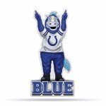 Rico Industries NFL Indianapolis Colts Mascot Shape Cut Pennant - Home and Living Room Décor - Soft Felt EZ to Hang 18x0.10x18