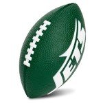 Franklin Sports NFL New York Jets Football - Kids Foam Football - Soft Junior Size 8.5" Ball with 3D Logos - Perfect for Gameday + Tailgates