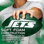 Franklin Sports NFL New York Jets Football - Kids Foam Football - Soft Junior Size 8.5" Ball with 3D Logos - Perfect for Gameday + Tailgates